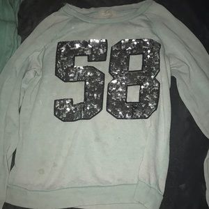 Blue sequence sweatshirt